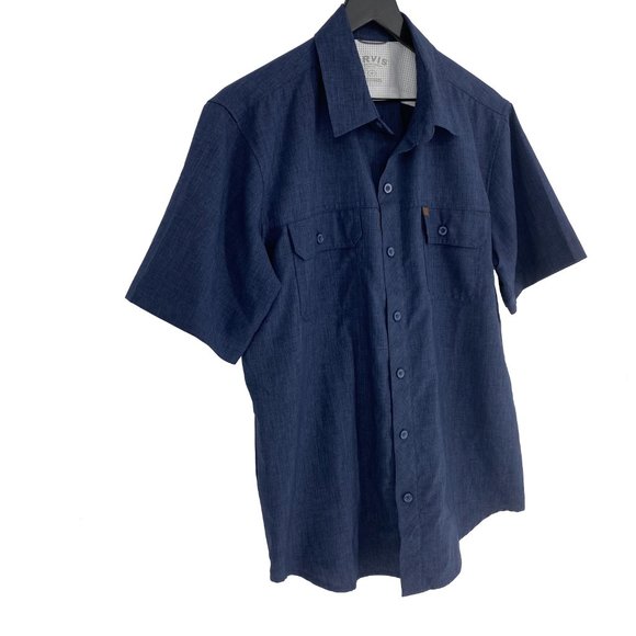 ORVIS Classic Collection Blue Heather Button Up Shirt - Picture 2 of 16